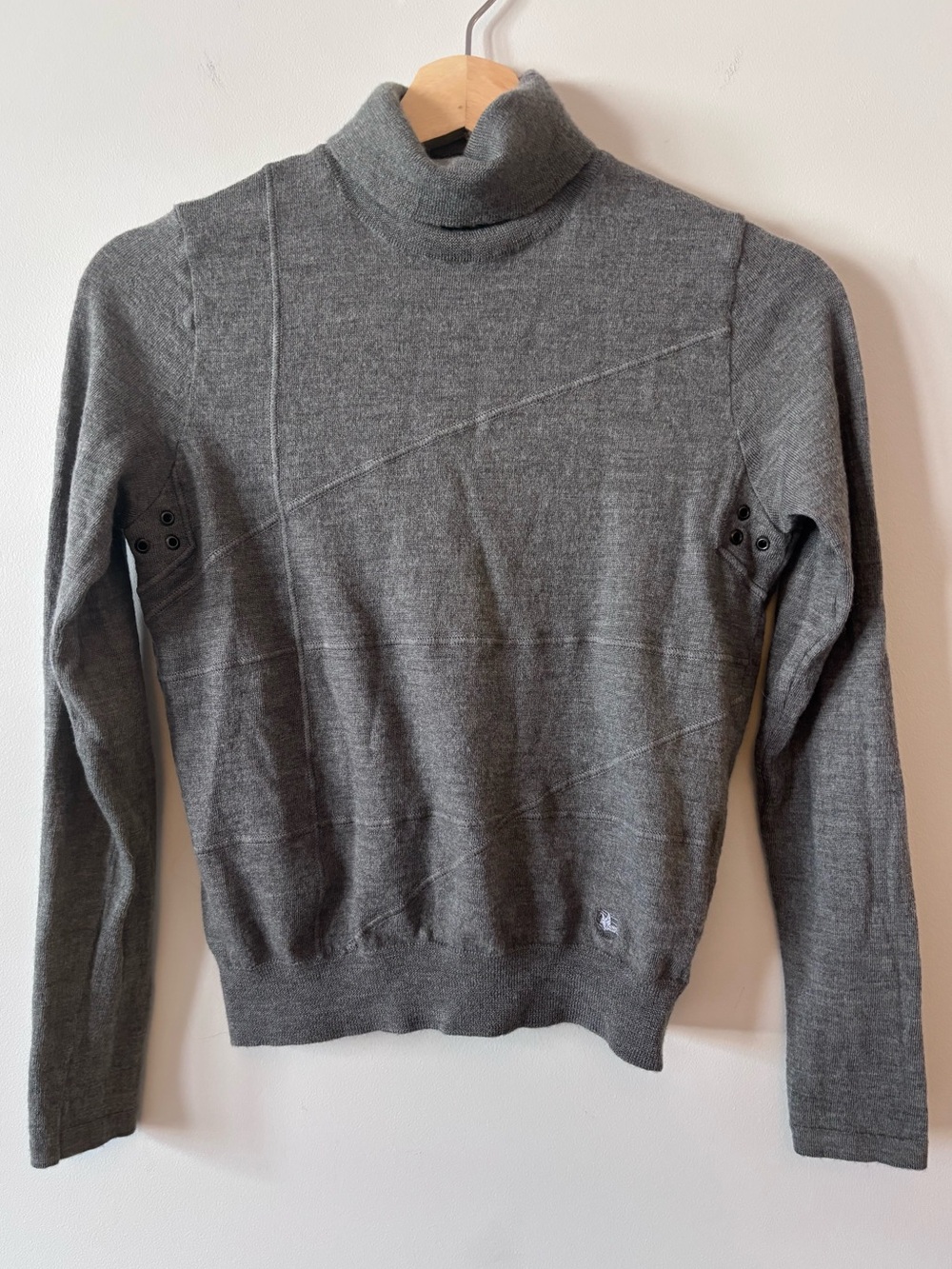 Burberry London | Merino Wool Turtleneck Sweater in a charcoal grey | Size: L
